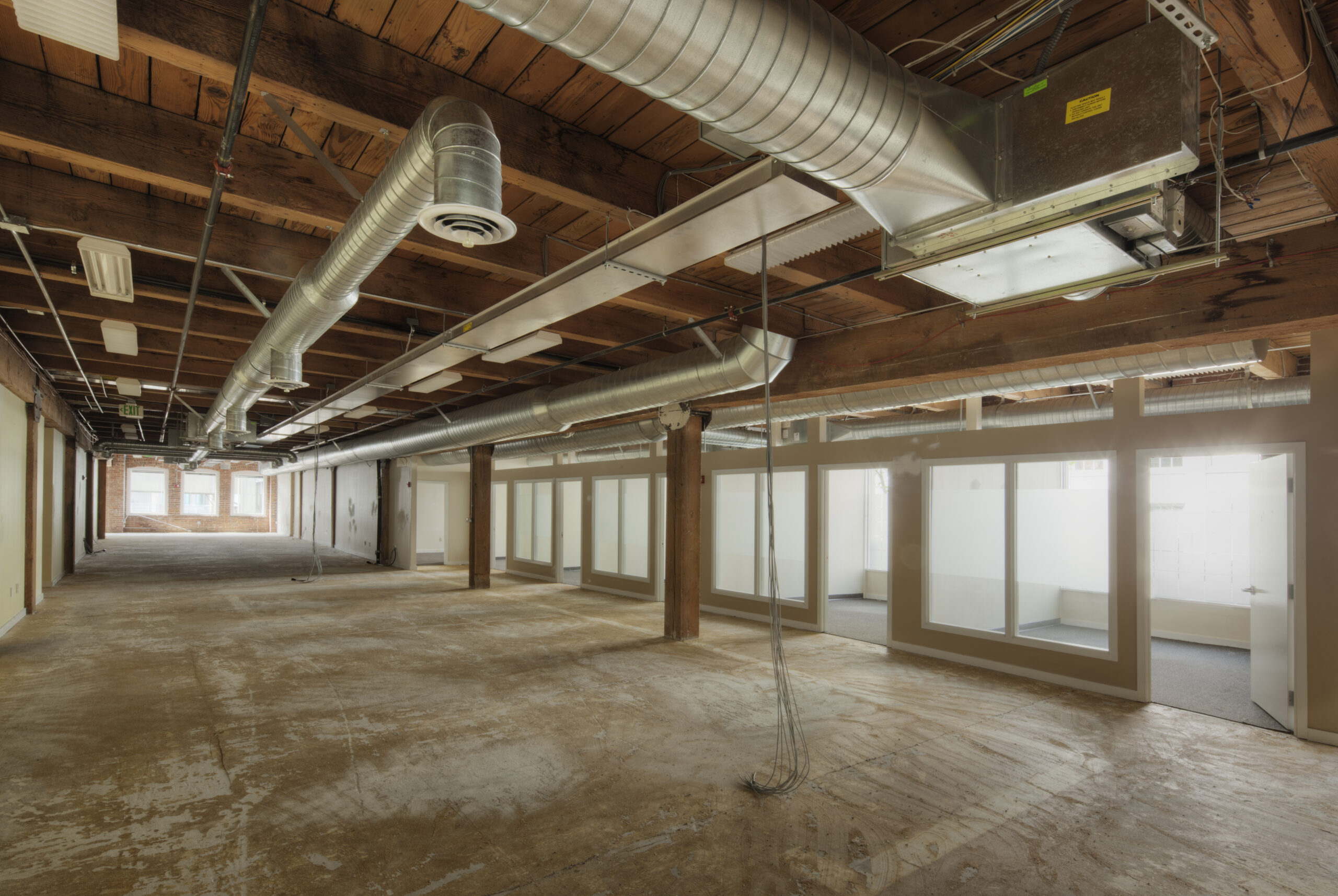 Empty office space under construction, maximizing tenant improvement allowances